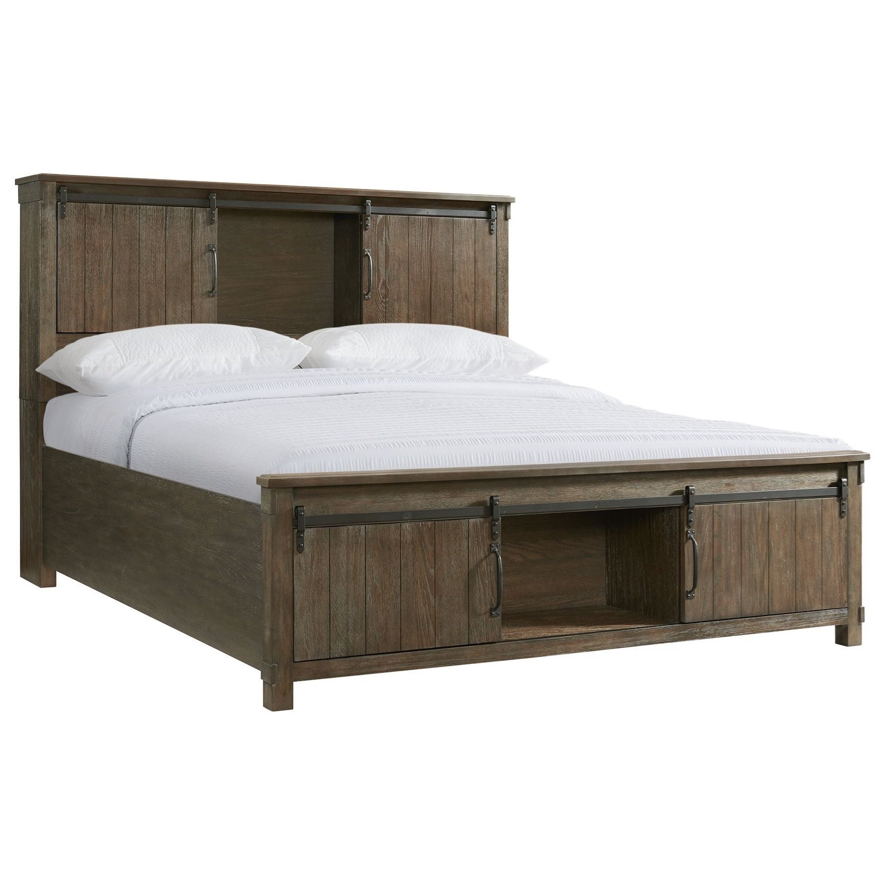 EFO JACKSON SC370KB Modern Farmhouse King Bed with Storage EFO